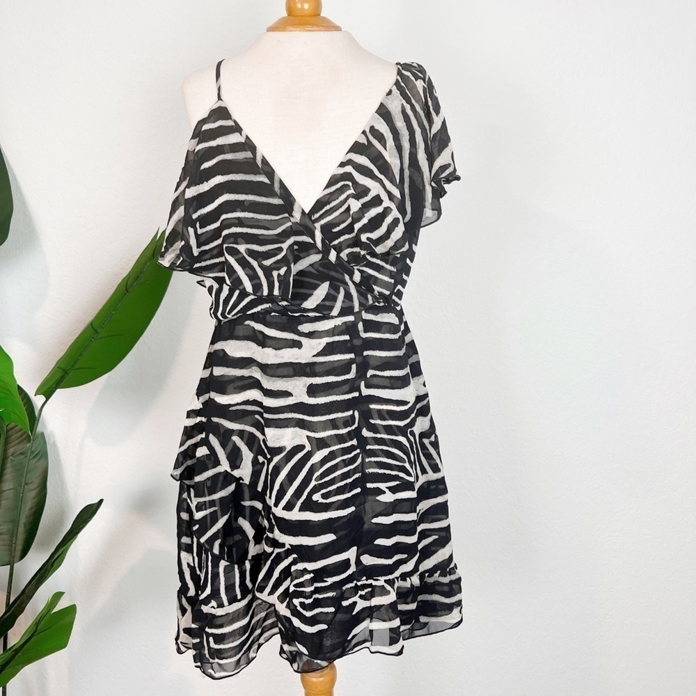 Show Me Your Mumu Santanita Mini Dress Zebra - Picture 2 of 10